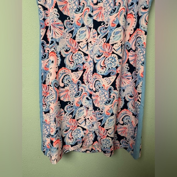 Lilly Pulitzer Angie Stretch Shift Dress In High Tide Navy Its For Shore Size 8 - Picture 13 of 16